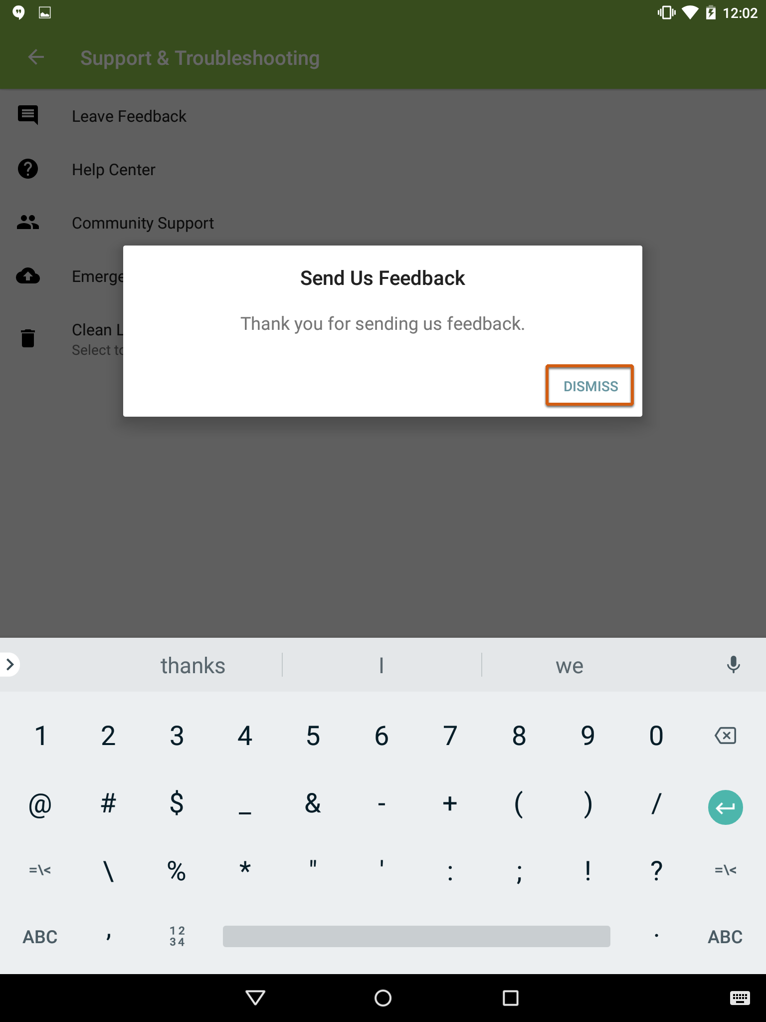 android feedback
