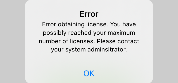 error obtaining license